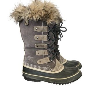 SOREL Joan of Arctic Waterproof Winter Boots | Brown & Tan | Faux Fur | Women’s